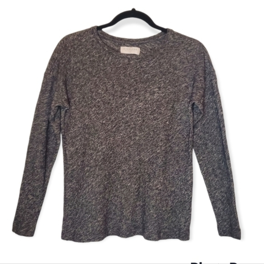 Everlane Gray Space Knit Wool Blend Top